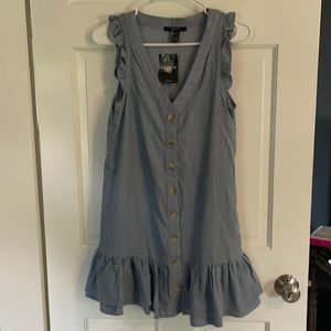 Denim style button up dress